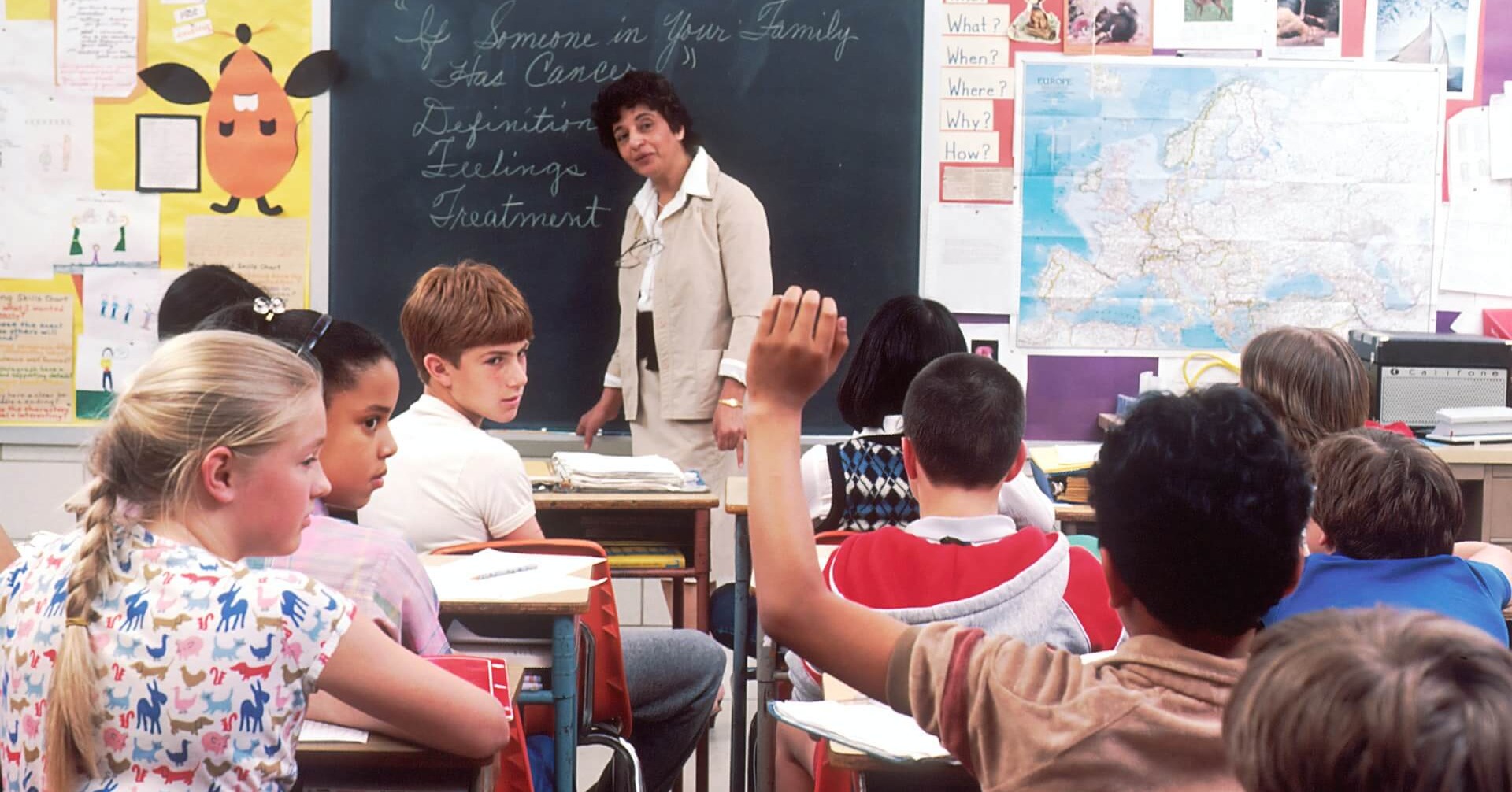 teacher showcasing example of inclusive practice in school